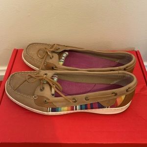 Sperry Striped Slip On Loafers